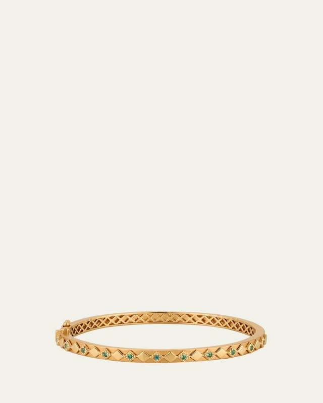 18K Ajna Bangle with Emeralds